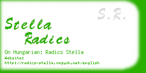 stella radics business card